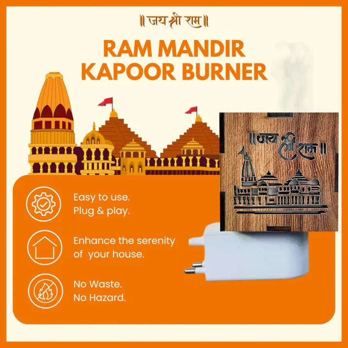 3-in-1 Ayodhya Ram Mandir Aroma Burner & Night lamp